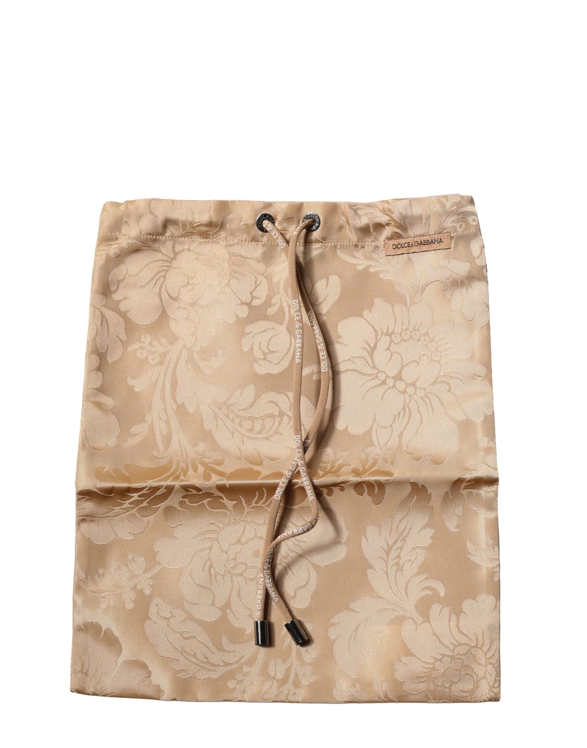 Dolce & Gabbana Brown Floral Jacquard Beachwear Shorts Swimwear