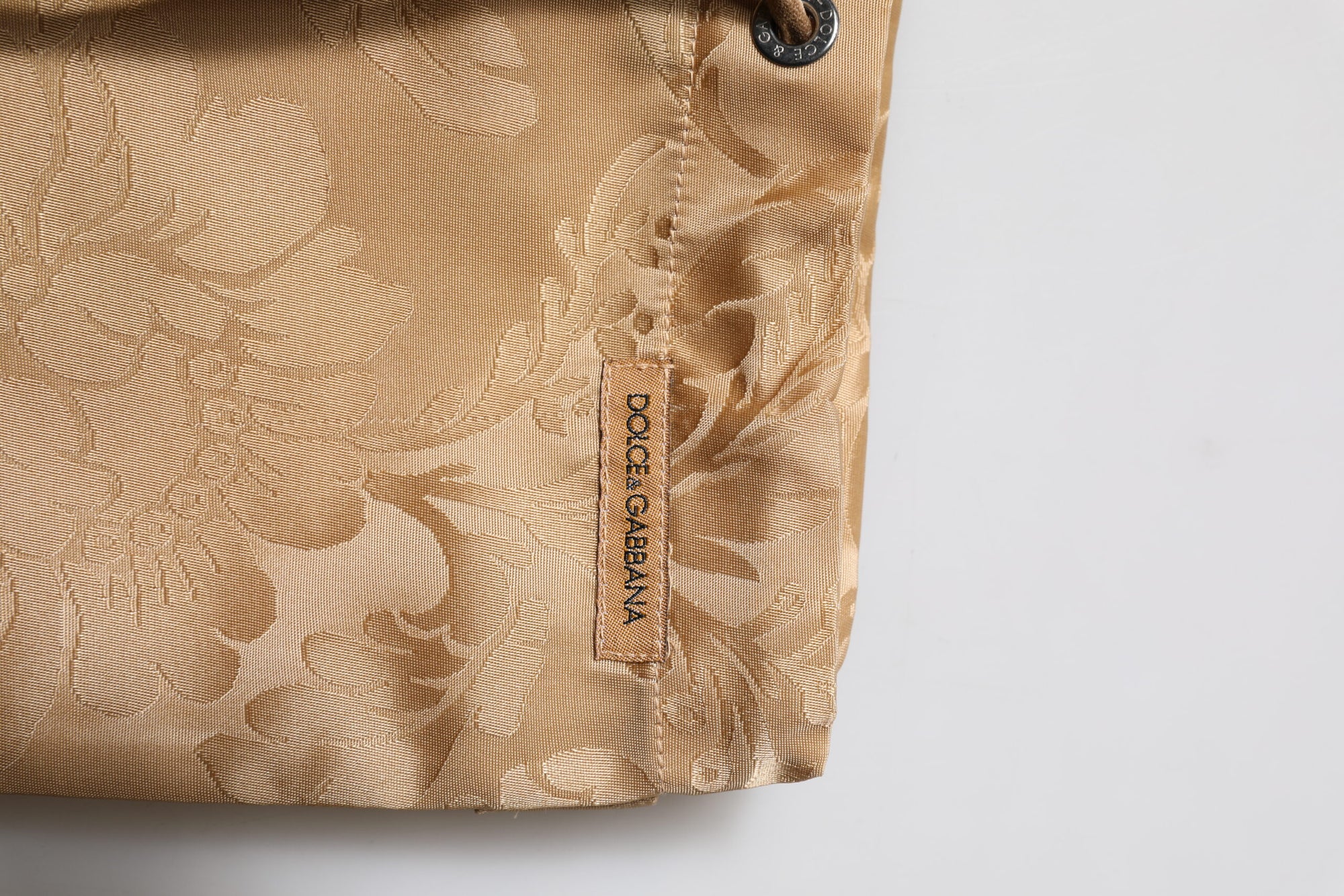 Dolce & Gabbana Brown Floral Jacquard Beachwear Shorts Swimwear