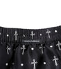 Sous-vêtements short en soie noire imprimée Dolce & Gabbana