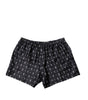 Sous-vêtements short en soie noire imprimée Dolce & Gabbana