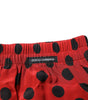 Boxer Dolce & Gabbana en soie rouge à pois