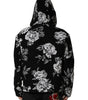 Dolce & Gabbana Black Wool Floral Printed Men Hooded Jacket
