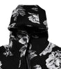 Dolce & Gabbana Black Wool Floral Printed Men Hooded Jacket
