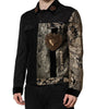Dolce & Gabbana Black Gold Floral Jacquard Men Biker Jacket