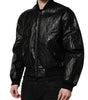Dolce & Gabbana Black Logo Plaque Bomber Full Zipper Jacket