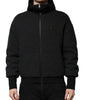 Dolce & Gabbana Black DG Logo Plaque Hooded Bomber Jacket