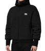 Dolce & Gabbana Black DG Logo Plaque Hooded Bomber Jacket