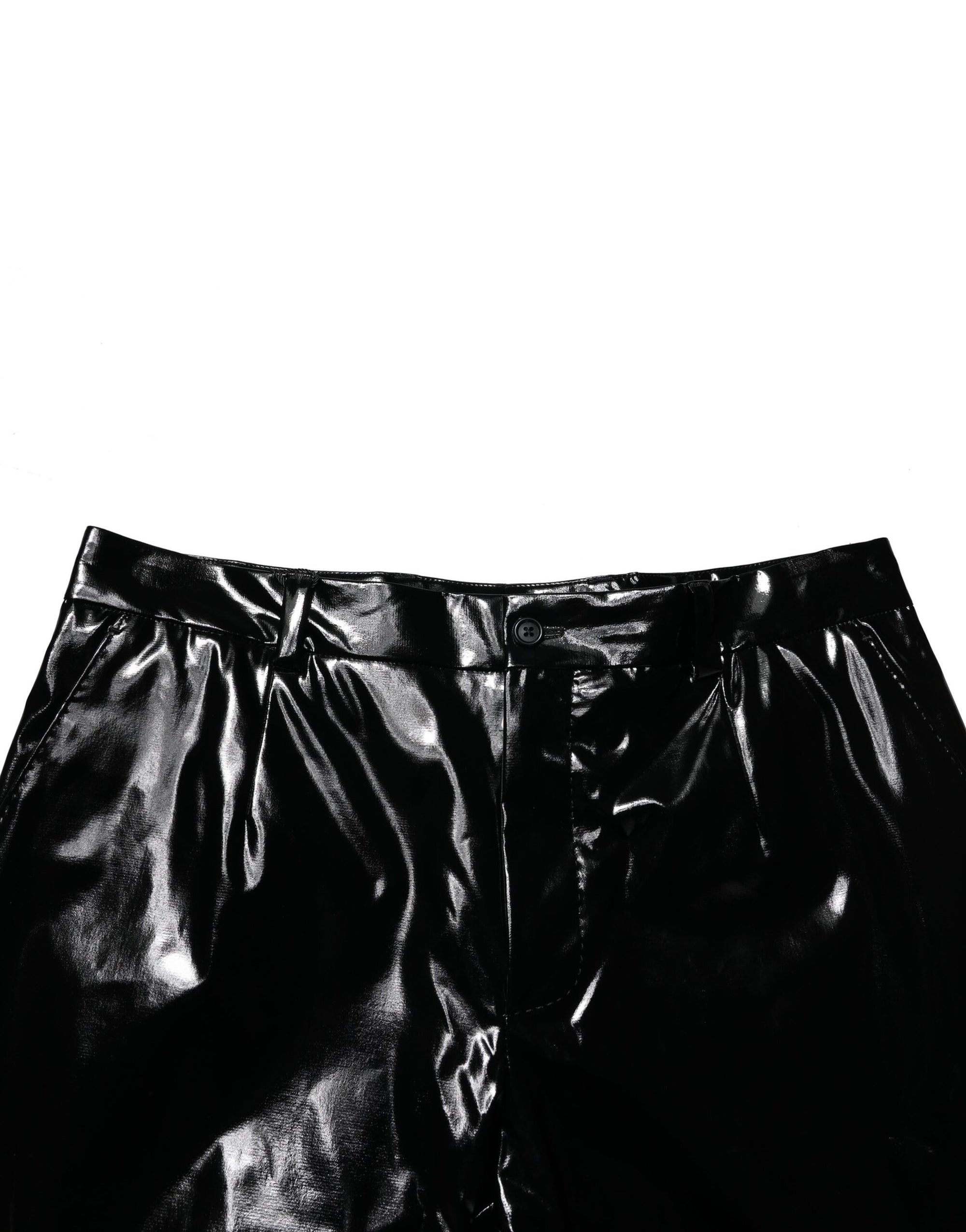 Dolce &amp; Gabbana Black Nylon Straight Men Pants