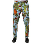 Dolce &amp; Gabbana Multicolor Cotton Tapered Men Pants