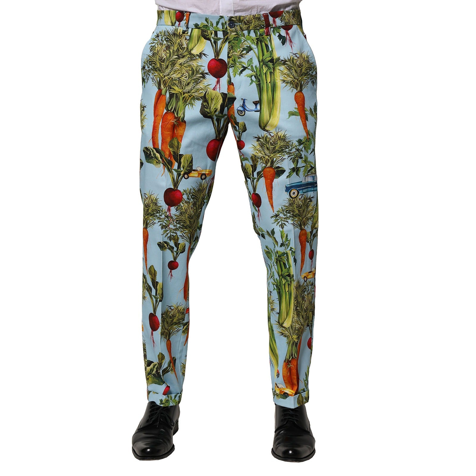 Dolce &amp; Gabbana Multicolor Cotton Tapered Men Pants