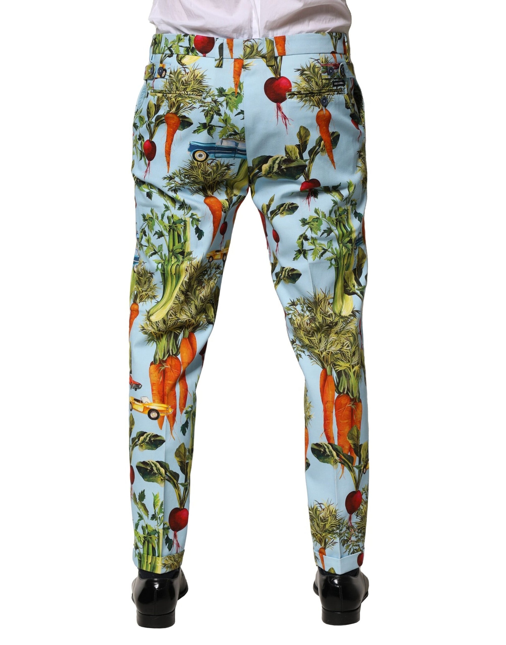 Dolce &amp; Gabbana Multicolor Cotton Tapered Men Pants