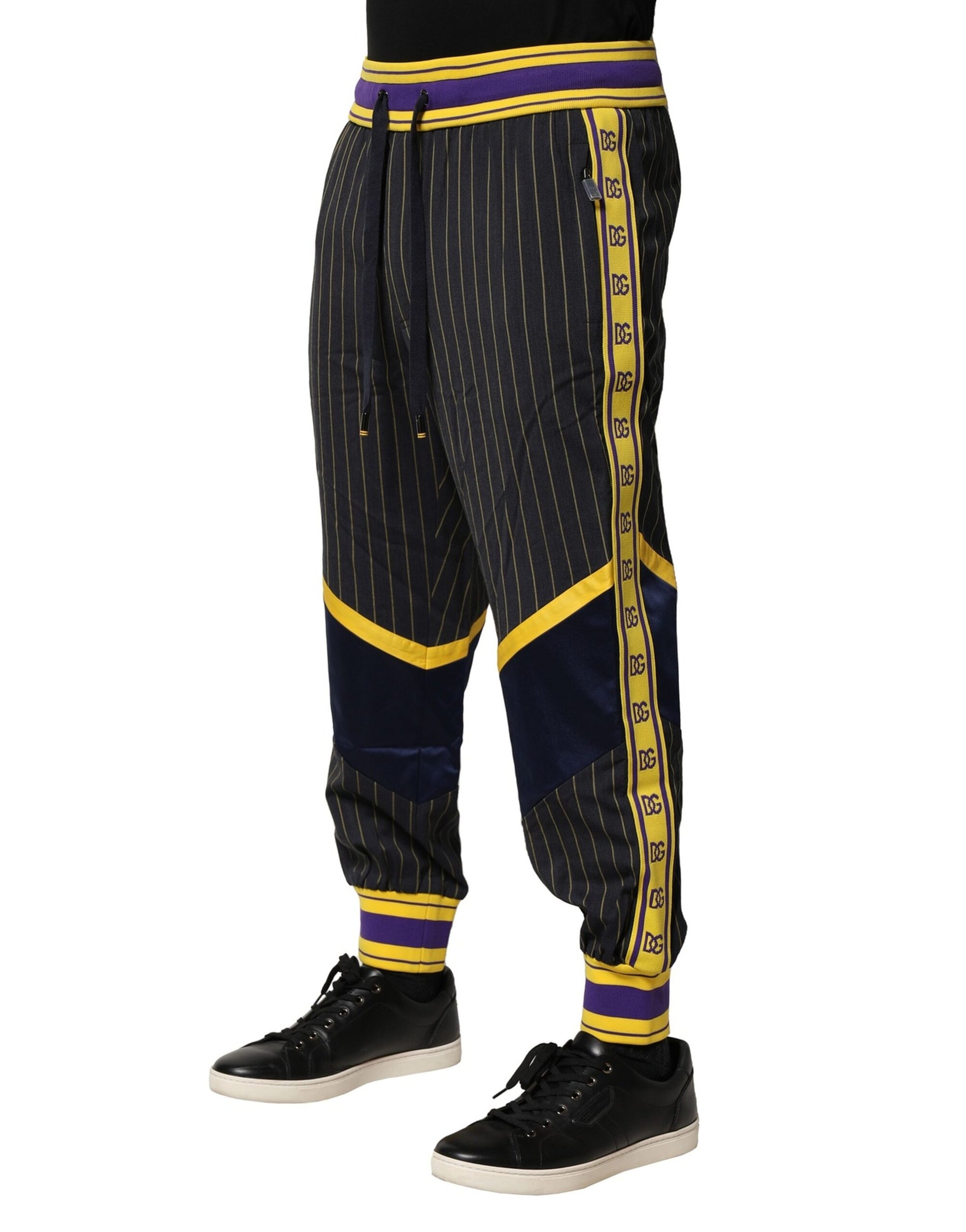 Pantalon de jogging en laine à rayures multicolores Dolce &amp; Gabbana