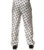 Dolce & Gabbana White Floral Silk Casual Lounge Pants