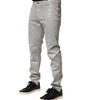 Dolce & Gabbana Silver Cotton Stretch Slim Denim Jeans