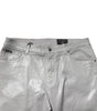 Dolce & Gabbana Silver Cotton Stretch Slim Denim Jeans