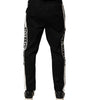 Dolce & Gabbana Black Cotton Mid Waist Jogger Pants
