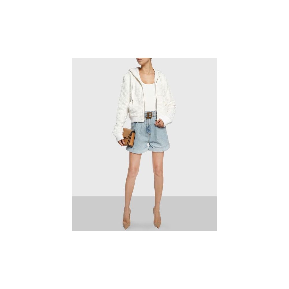 Short en coton bleu Balmain
