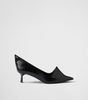 Prada Black Brushed Leather Pumps