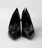 Prada Black Brushed Leather Pumps