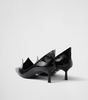 Prada Black Brushed Leather Pumps