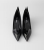 Prada Black Brushed Leather Pumps