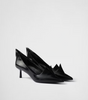 Prada Black Brushed Leather Pumps