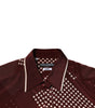 Dolce & Gabbana Maroon Dotted Silk Long Sleeve Casual Shirt