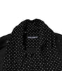 Dolce & Gabbana Black Polka Dot Linen Silk Men Casual Shirt