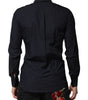 Dolce & Gabbana Dark Blue MARTINI Cotton Dress Formal Shirt