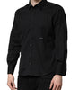 Chemise habillée en coton noir SARTORIA Dolce &amp; Gabbana pour homme