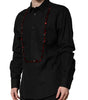 Chemise habillée noire et dorée Dolce &amp; Gabbana pour homme