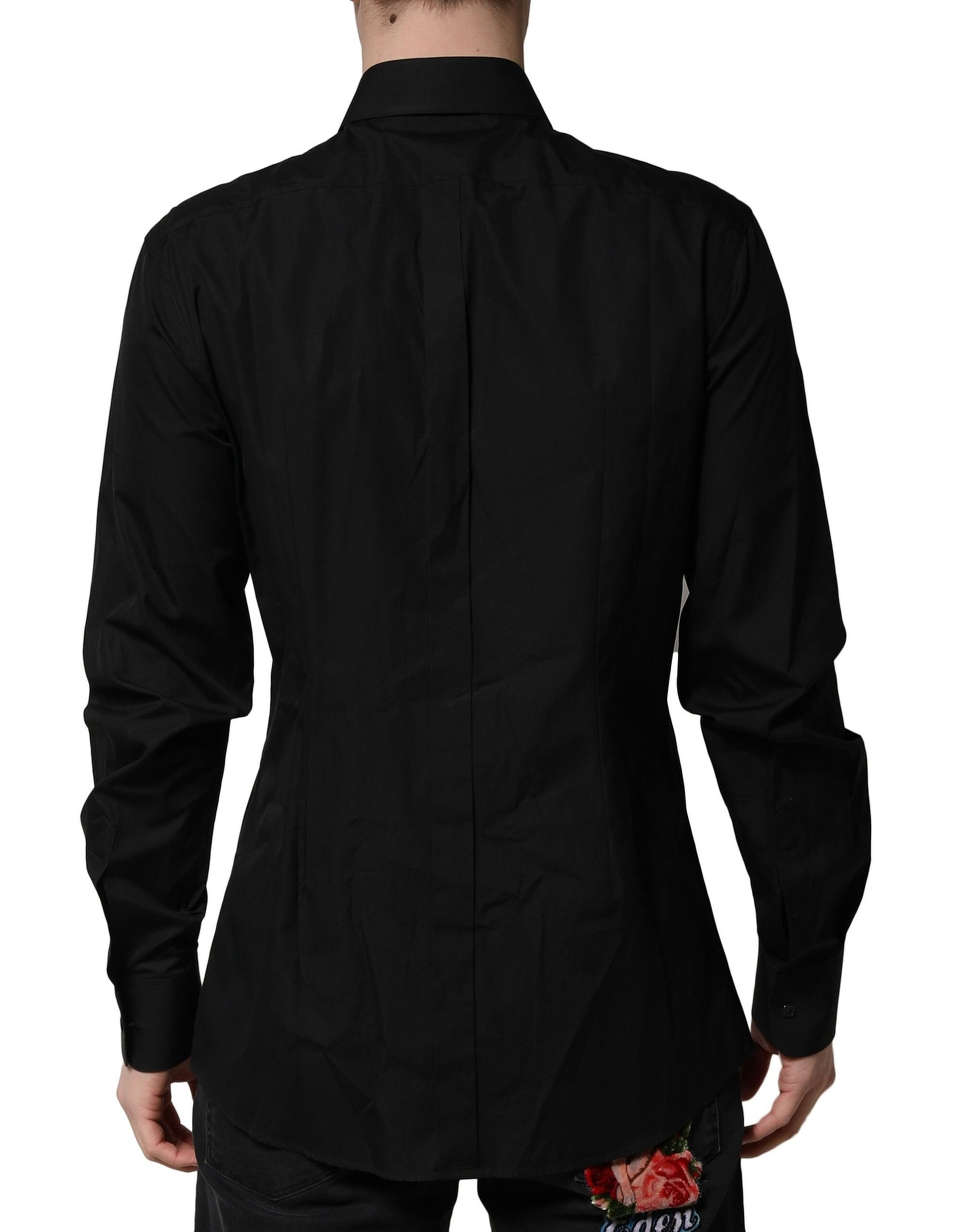 Chemise habillée noire et dorée Dolce &amp; Gabbana pour homme
