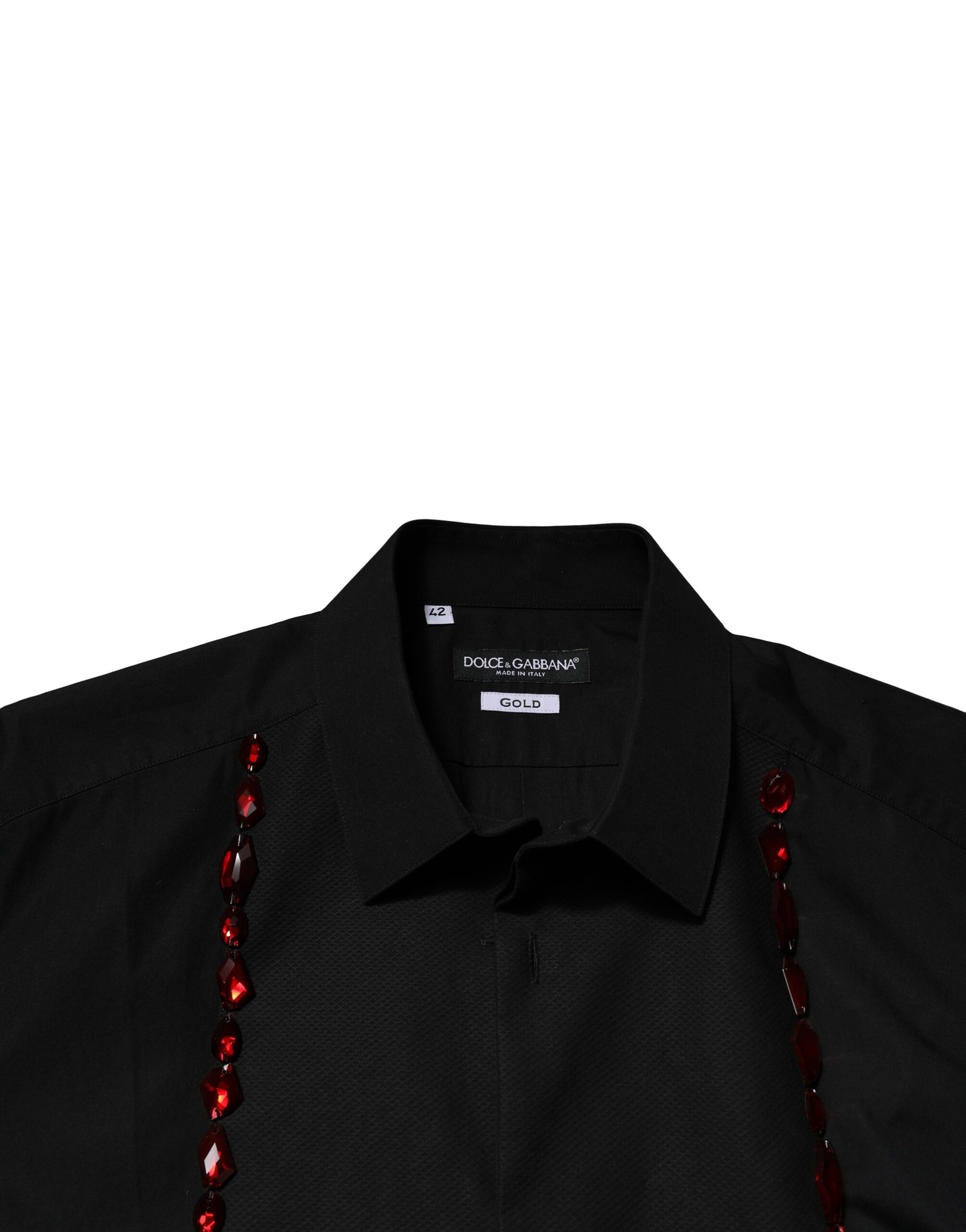Chemise habillée noire et dorée Dolce &amp; Gabbana pour homme