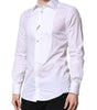 Chemise habillée en coton Dolce &amp; Gabbana White GOLD Crown