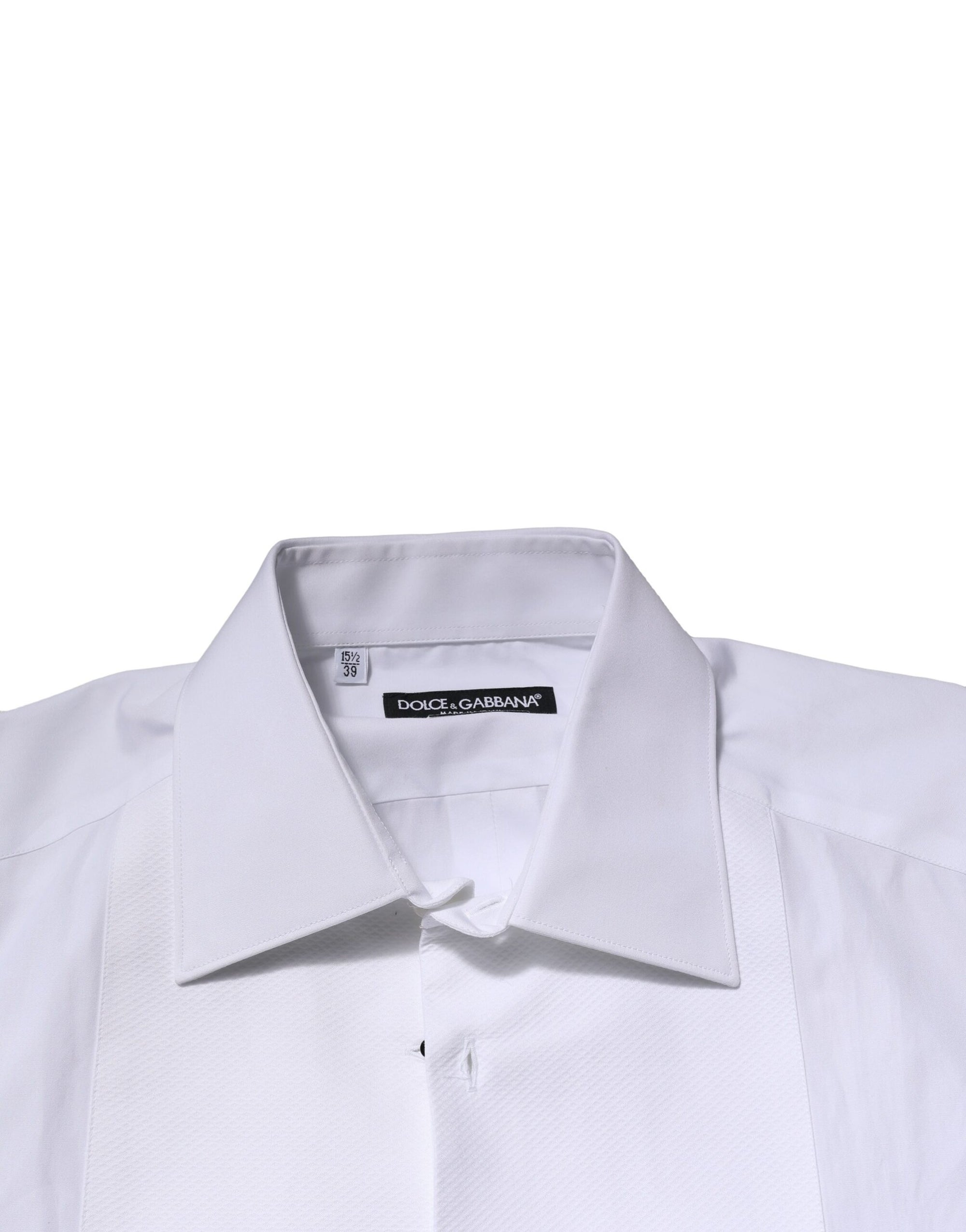 Chemise habillée en coton Dolce &amp; Gabbana White GOLD Crown