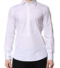 Chemise habillée en popeline de coton blanche Dolce &amp; Gabbana pour homme