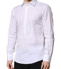 Chemise habillée en popeline de coton blanche Dolce &amp; Gabbana pour homme