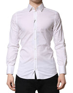 Chemise habillée en coton blanc Dolce &amp; Gabbana pour homme