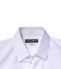Chemise habillée pour homme Dolce &amp; Gabbana blanche et dorée avec motif couronne et abeille