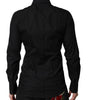 Chemise habillée à manches longues Dolce &amp; Gabbana noire et dorée