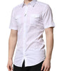 Chemise décontractée à manches courtes en coton blanc Dolce &amp; Gabbana