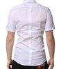 Chemise décontractée à manches courtes en coton blanc Dolce &amp; Gabbana