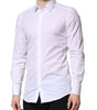 Chemise habillée à manches longues Dolce &amp; Gabbana pour homme, couleur or blanc