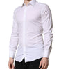 Chemise habillée à manches longues Dolce &amp; Gabbana pour homme, couleur or blanc
