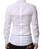 Chemise habillée à manches longues Dolce &amp; Gabbana pour homme, couleur or blanc