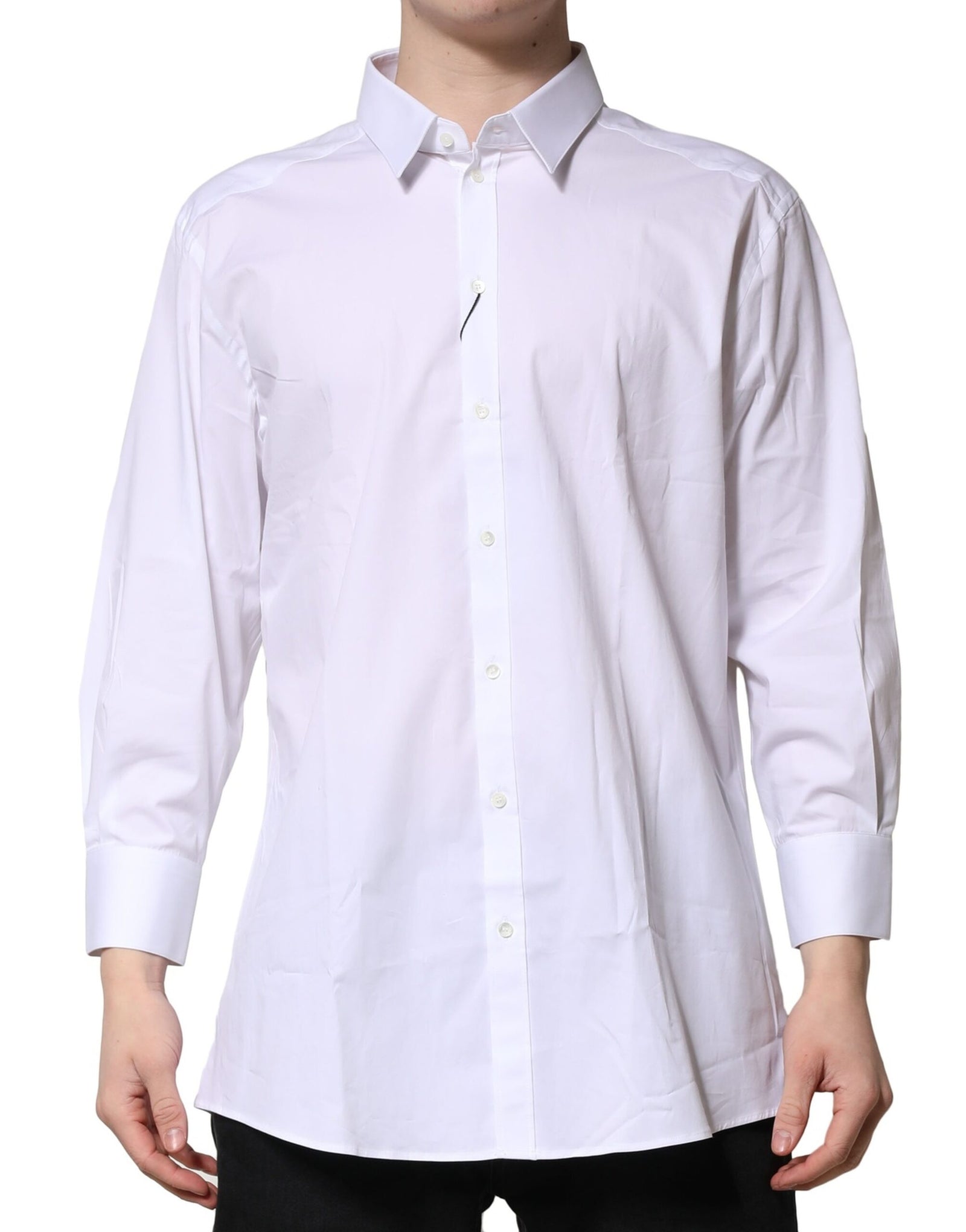 Chemise habillée à manches longues Dolce &amp; Gabbana White GOLD