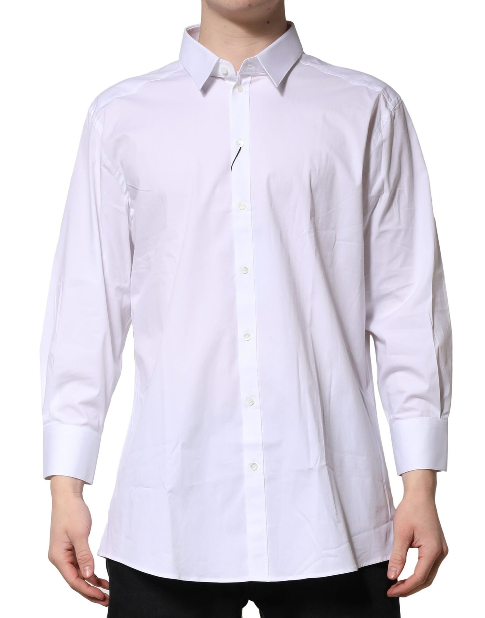 Chemise habillée à manches longues Dolce &amp; Gabbana White GOLD