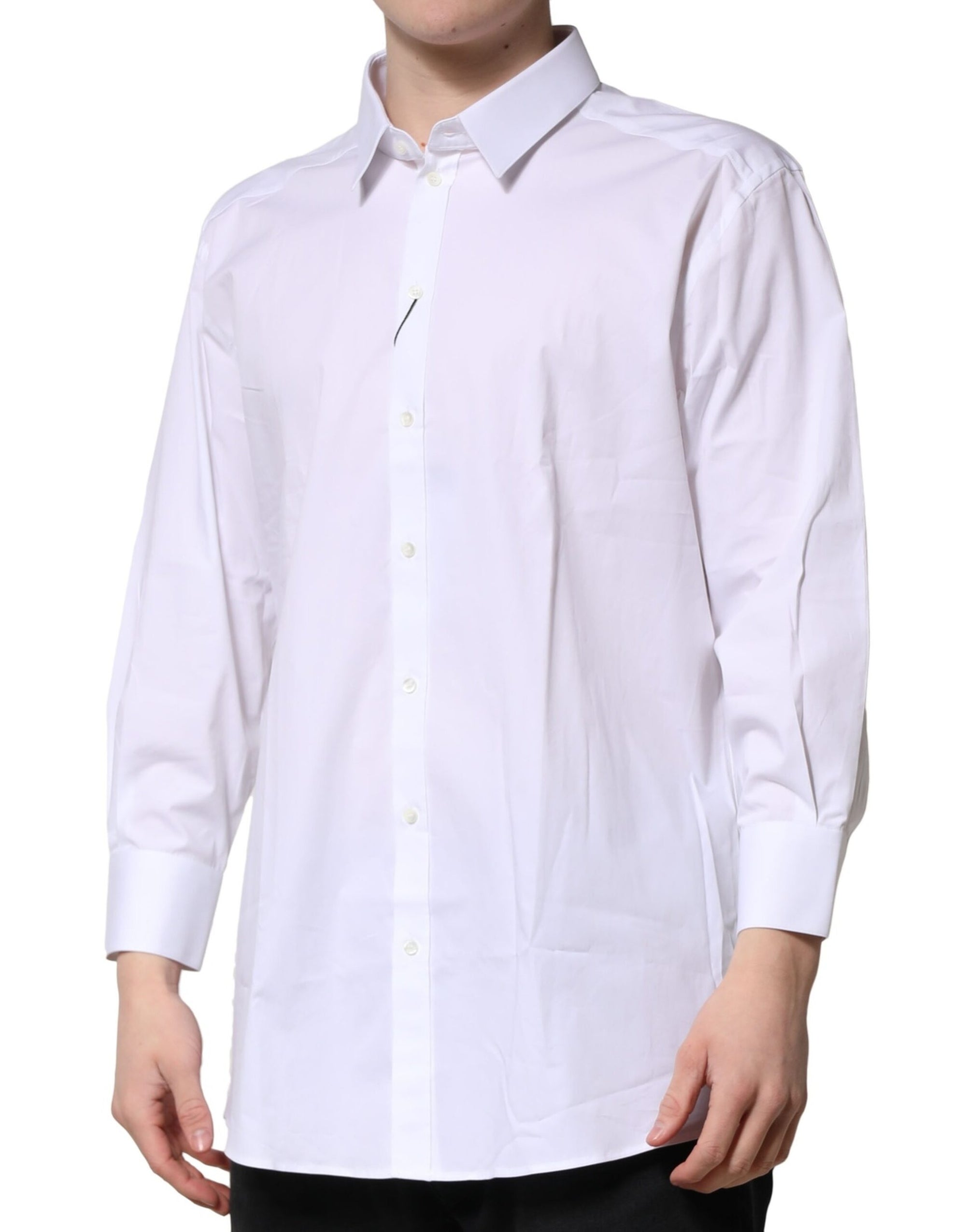 Chemise habillée à manches longues Dolce &amp; Gabbana White GOLD