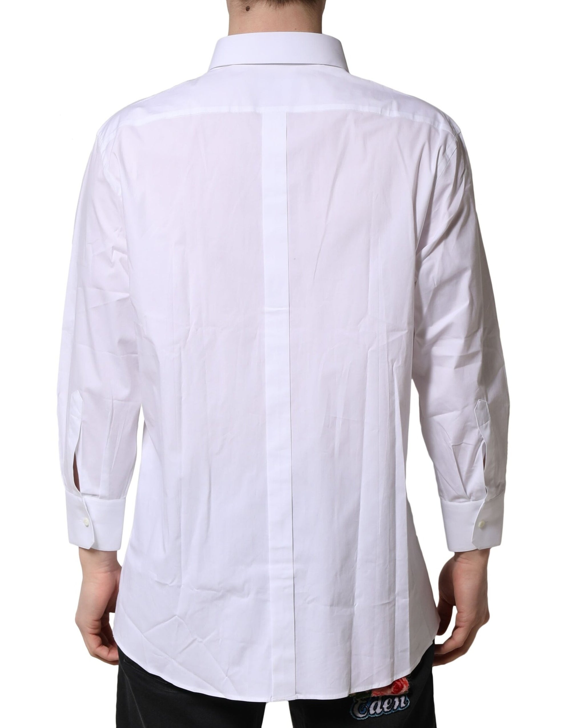 Chemise habillée à manches longues Dolce &amp; Gabbana White GOLD