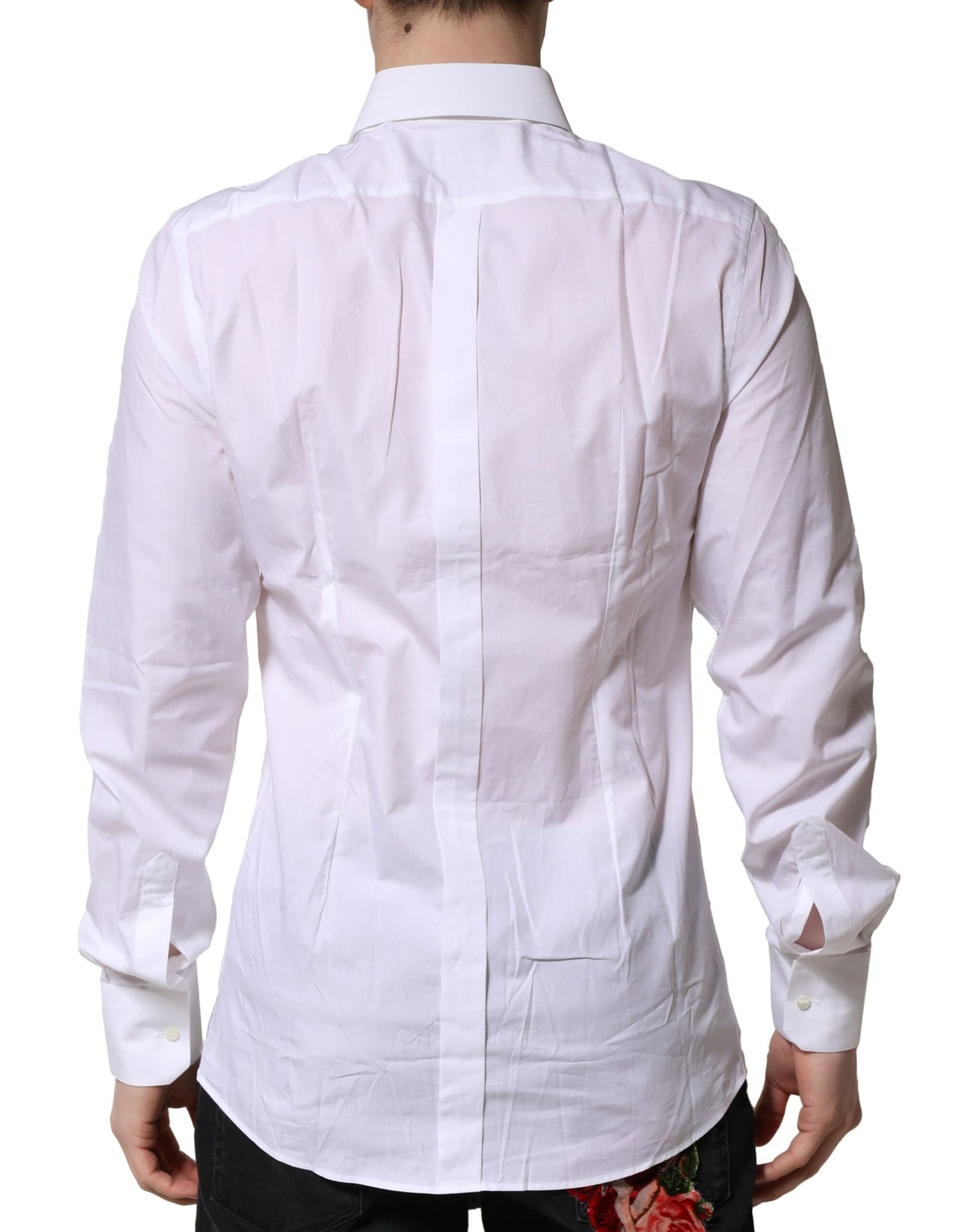 Chemise habillée à manches longues Dolce &amp; Gabbana White GOLD
